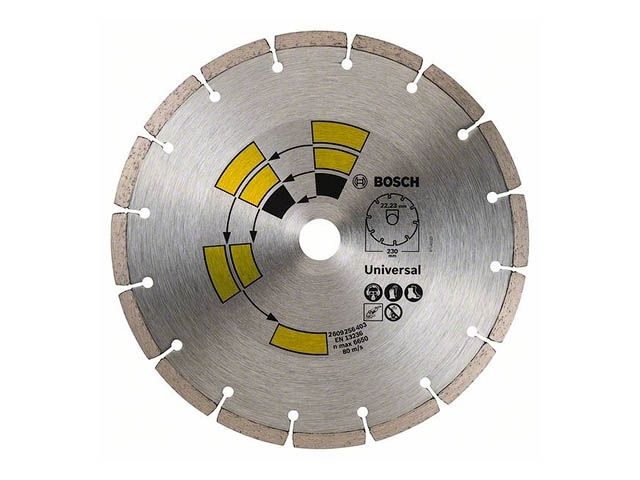 Алмазный круг 230х22 мм универс. сегмент. DIY UNIVERSAL BOSCH ( сухая резка)