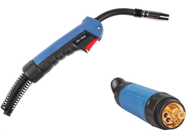 Горелка сварочная MIG MAG WG-15AK (3м, 180А) SOLARIS (CO2 - 180A, Ar(Ar+CO2) - 150A, 0.6-1.0мм, ПВ -