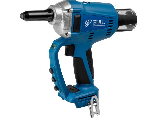 Аккум. заклепочный пистолет BULL CRG 1018 в кор. XLTpro SOLO, БЕСЩЕТ., 25 мм, 10000 Н (2.4, 3.2, 4.0