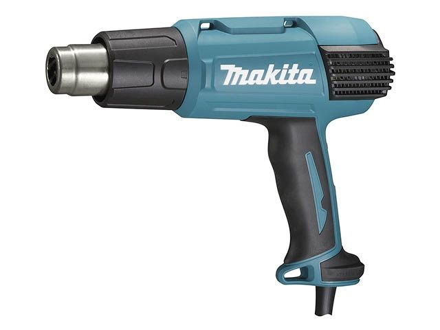Термовоздуходувка MAKITA HG 6530 VK в чем. + набор сопл (1600 Вт, 3 скор., 50-600 °С, плавн. рег.,50