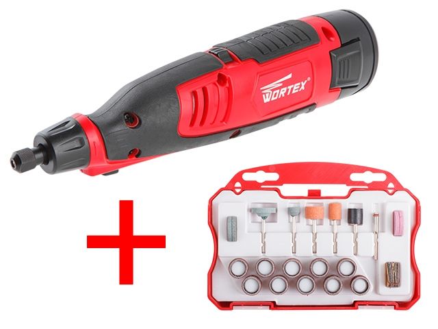 Аккум. гравер WORTEX MG 1213 ELi в кор. + аксессуары + АКЦИЯ! (Набор для гравера 40  пр.) (набор для
