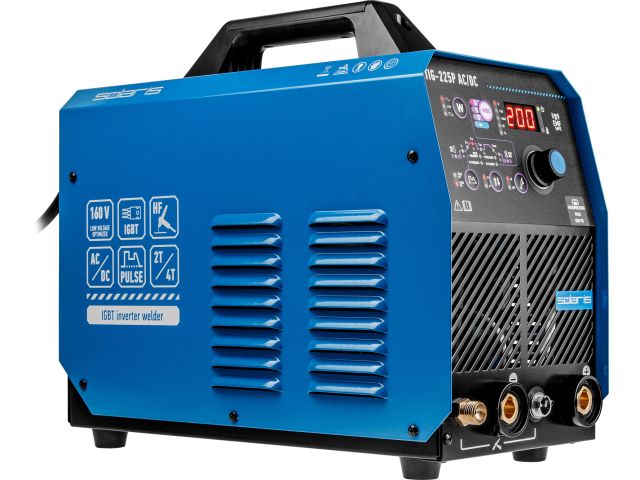 Инверторный аппарат аргонодуговой сварки SOLARIS TIG-225P AC/DC (AC/DC TIG, COLD TIG, PULSE, HF, LIF