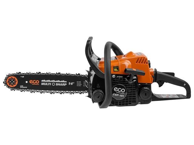 Бензопила ECO CSP-151 шина 35 см (14), 3/8 LP, 1.3 мм, 50 зв. (1.50 кВт, 2.0 л.с., 31.8 см3, вес 4.9