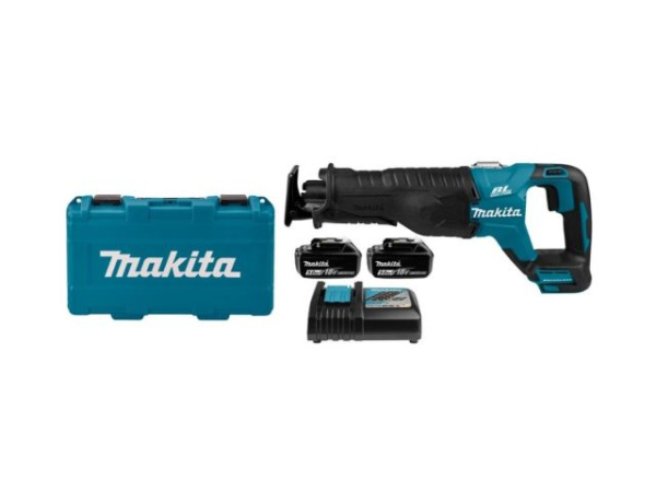 Аккум. сабельная пила MAKITA LXT DJR 187 RT в кейсе (18.0 В, 1 акк., 5.0 А/ч, Li-Ion, дерево до 255
